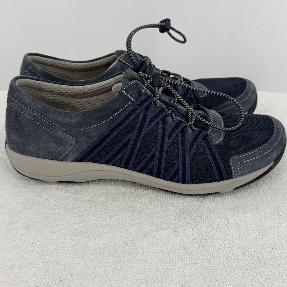 Dansko Honor Sneakers Blue Suede Bungee Close Women’s Size 40